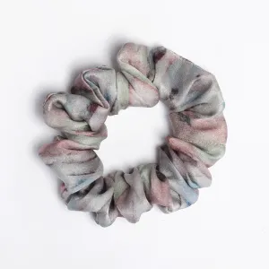 100% Silk Small Scrunchie Geometrical