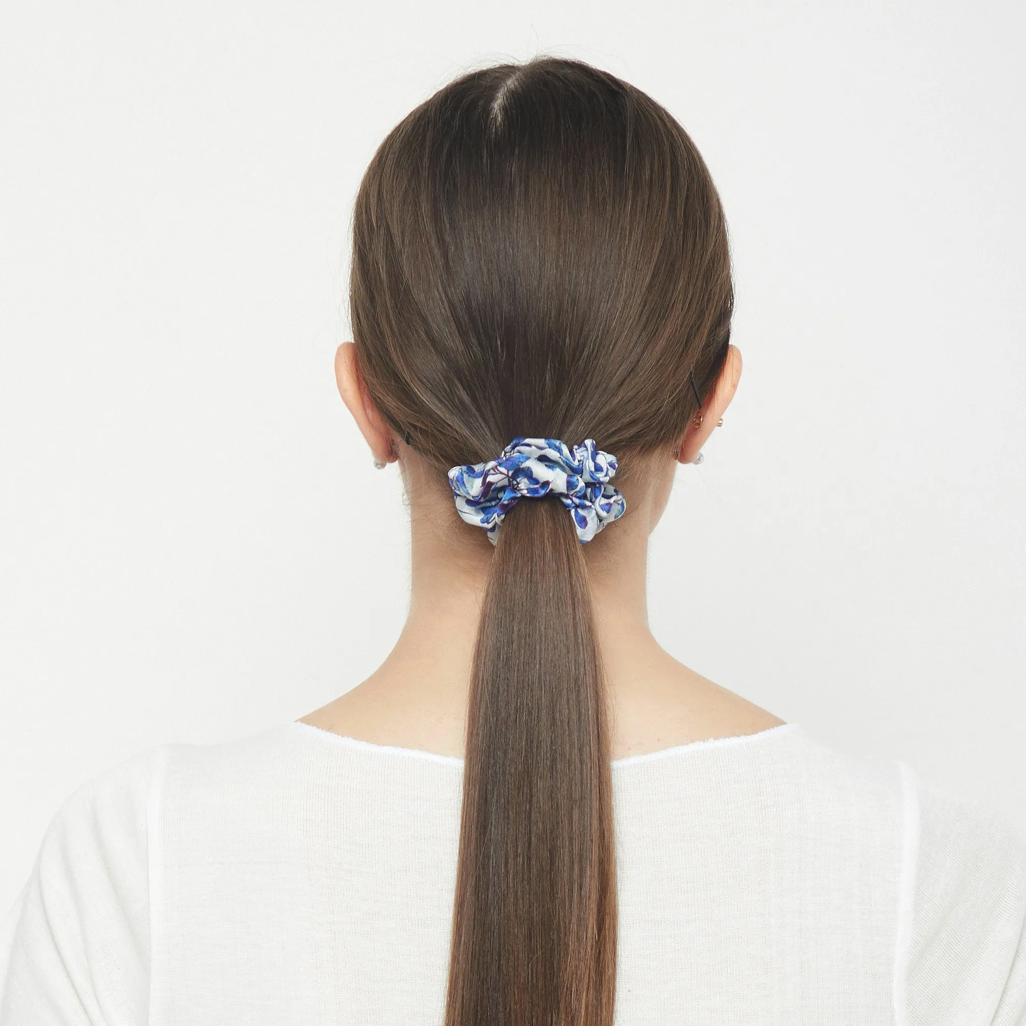 100% Silk Small Scrunchie Honesty