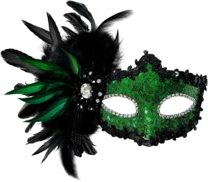 2024 New Feather Masquerade Mask for Women,Feather Masquerade Mask for Masquerade Party, Mardi Gras,Cosplay Party Masque