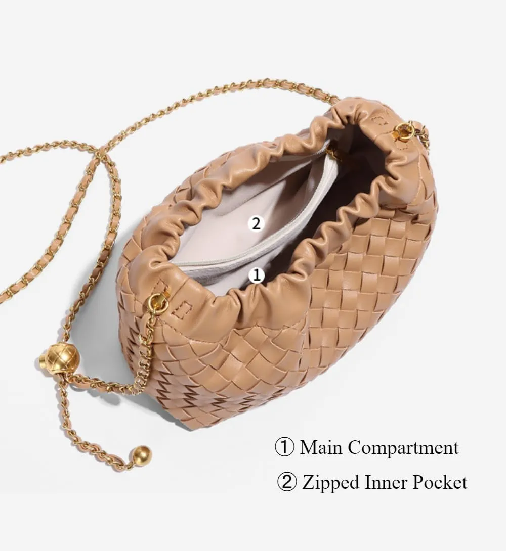 2025 Women PU Leather Shoulder Bag, Cloud Bag, Crossbody Bag with Adjustable Strap and Zipped Pocket, Fashion Accessories (Green)
