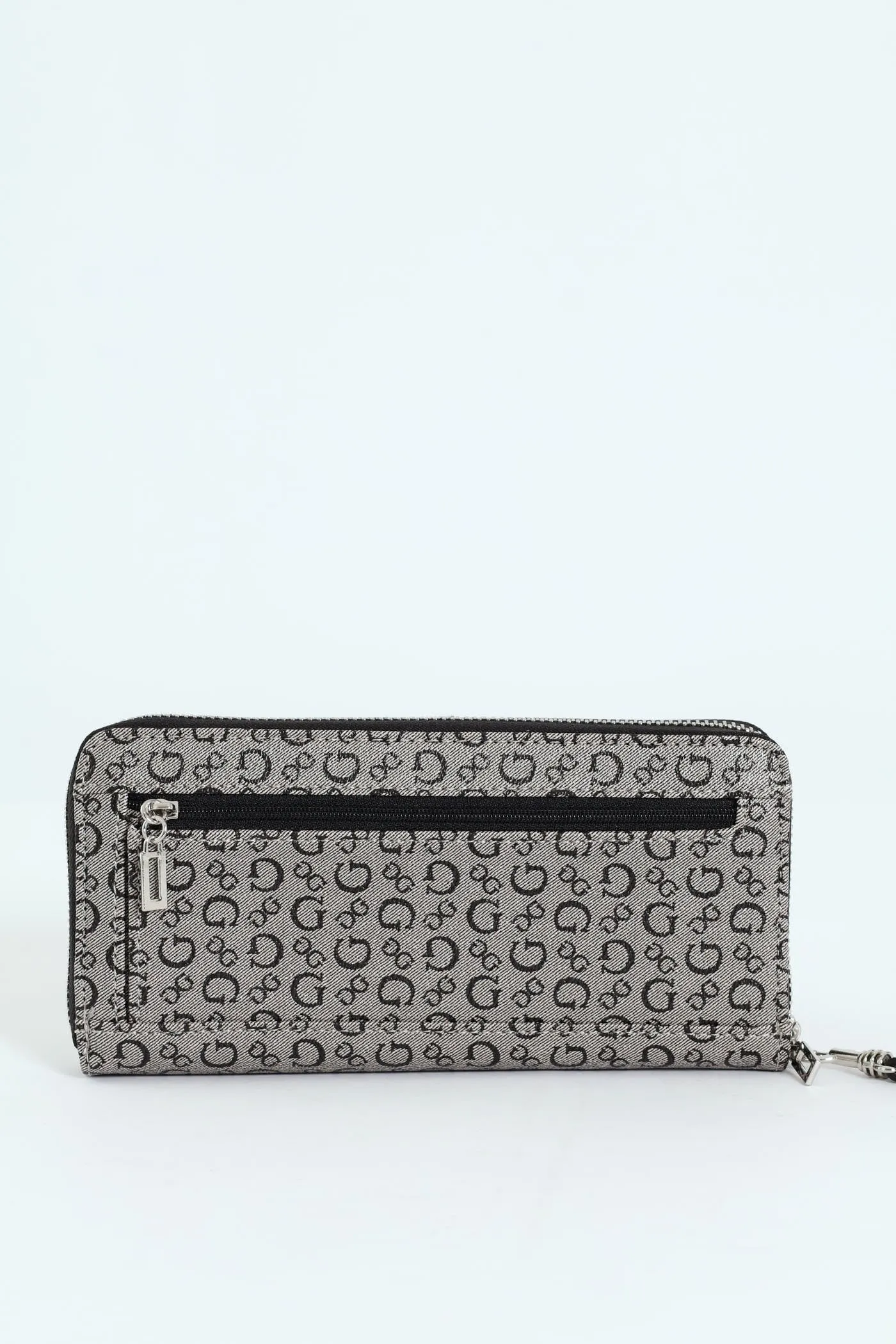 Abbas Large Zip Around Purse - Grey