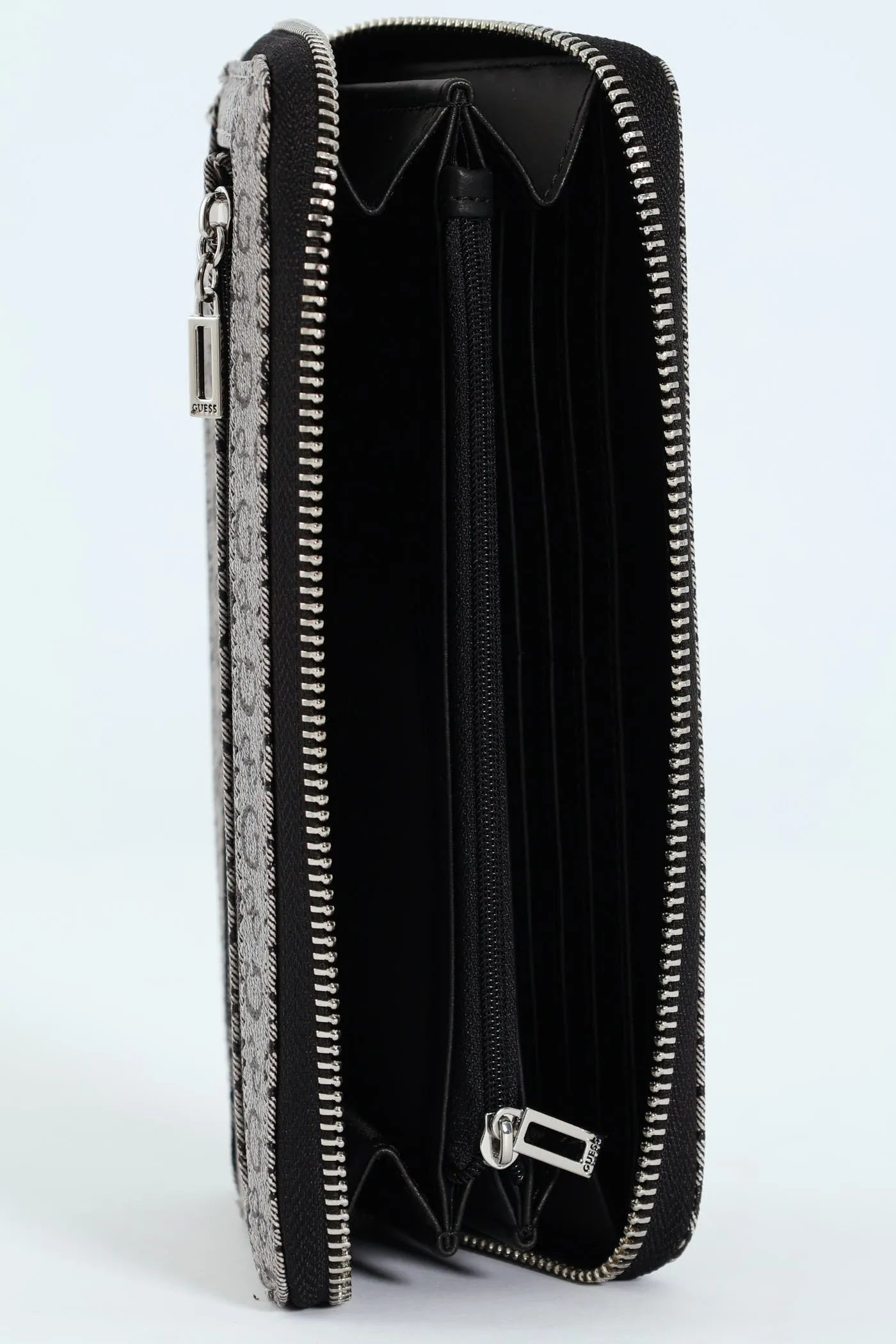 Abbas Large Zip Around Purse - Grey