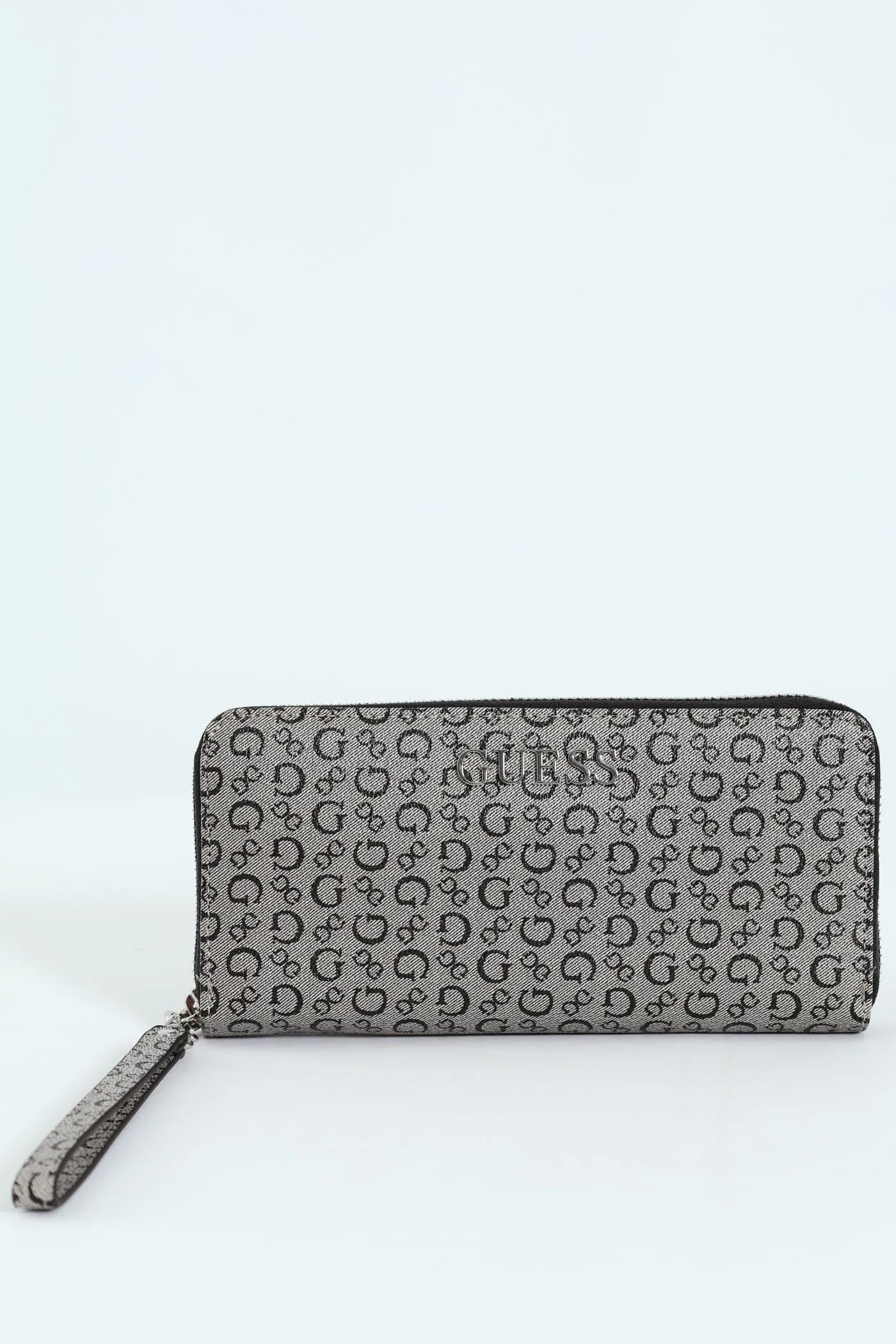 Abbas Large Zip Around Purse - Grey