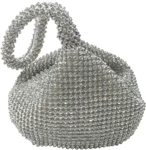 Abbie Home Triangle Full Rhinestones Women's Evening Clutch Party Prom Wedding Purse