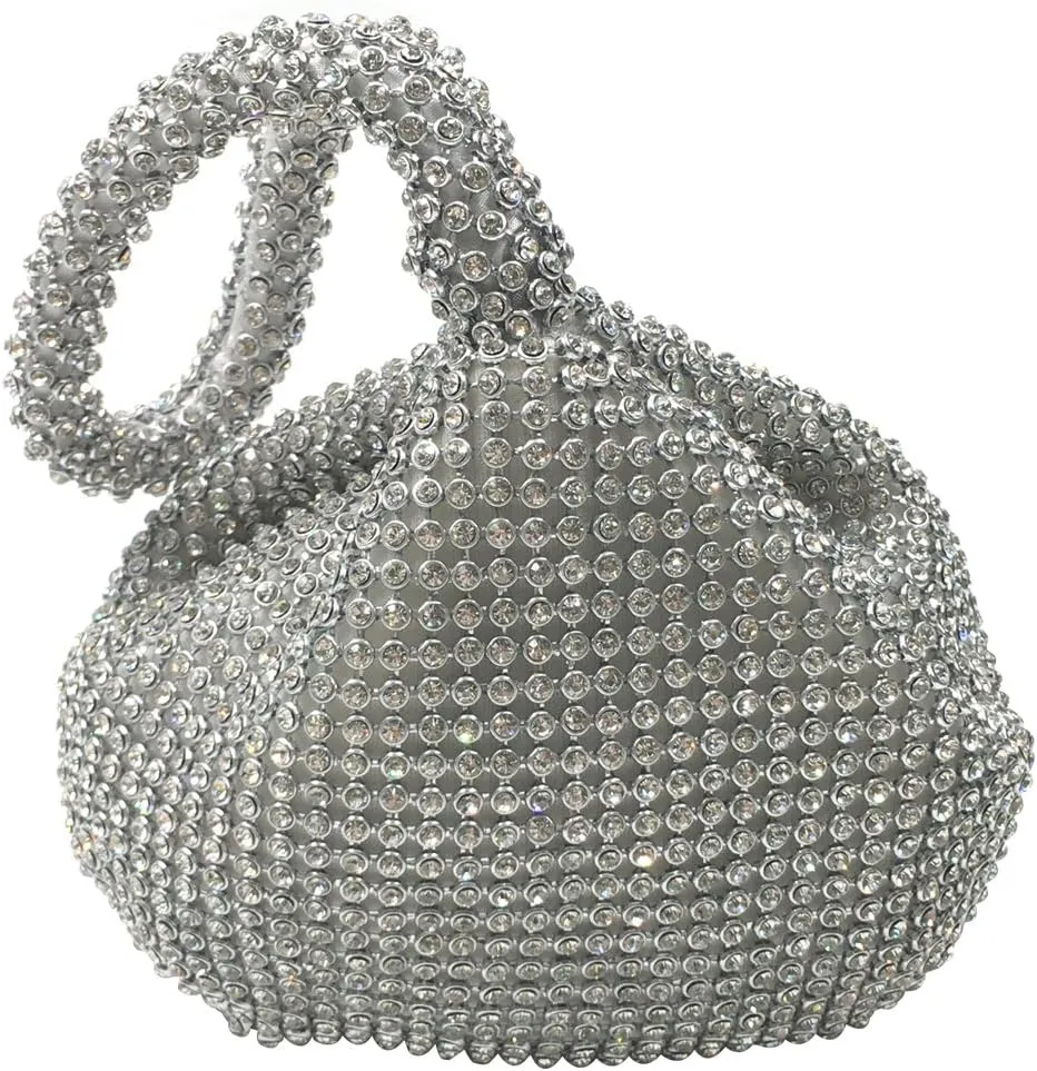 Abbie Home Triangle Full Rhinestones Women's Evening Clutch Party Prom Wedding Purse