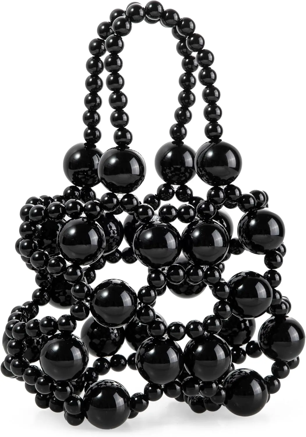 Acrylic Beaded Hollow Out Handbag Purse for Party