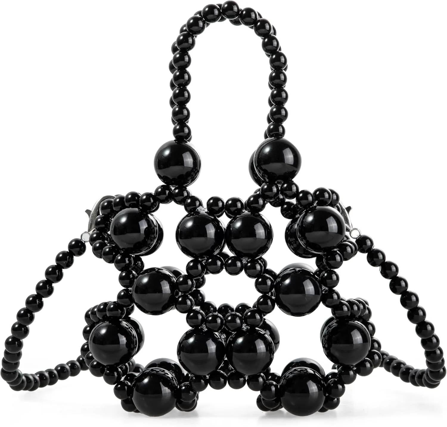Acrylic Beaded Hollow Out Handbag Purse for Party