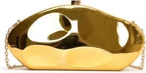 Acrylic Clutch for Women Evening HandBag Metallic Lipstick Bag for Wedding Party Prom Cocktail