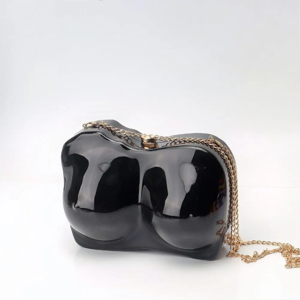 Acrylic Clutch Purse for Women Fashion Metallic Acrylic Evening Bag Unique Evening Handbag for Wedding Party Prom