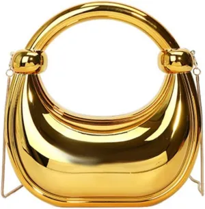Acrylic Evening Clutch Purse Top-handle Moon Hobo Bag, Elegant Marble Handbag for Wedding Cocktail Party