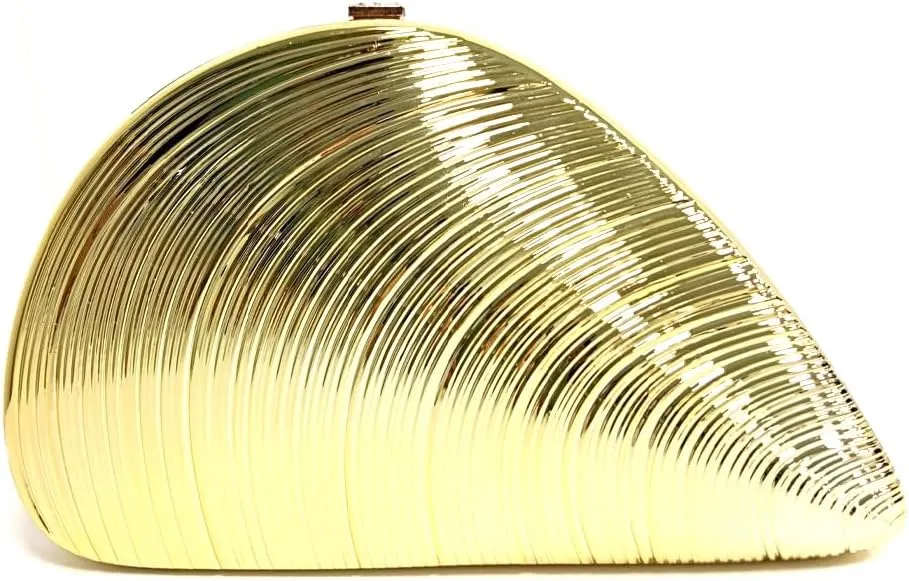 Acrylic Shell Clutch Purse for Women Metallic Evening Bag Cute Acrylic Crossbody Bag for Wedding Party Prom