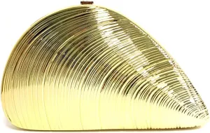 Acrylic Shell Clutch Purse for Women Metallic Evening Bag Cute Acrylic Crossbody Bag for Wedding Party Prom