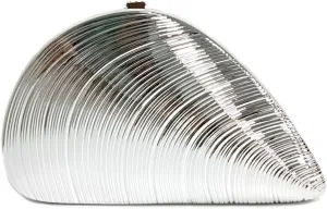 Acrylic Shell Clutch Purse for Women Metallic Evening Bag Cute Acrylic Crossbody Bag for Wedding Party Prom