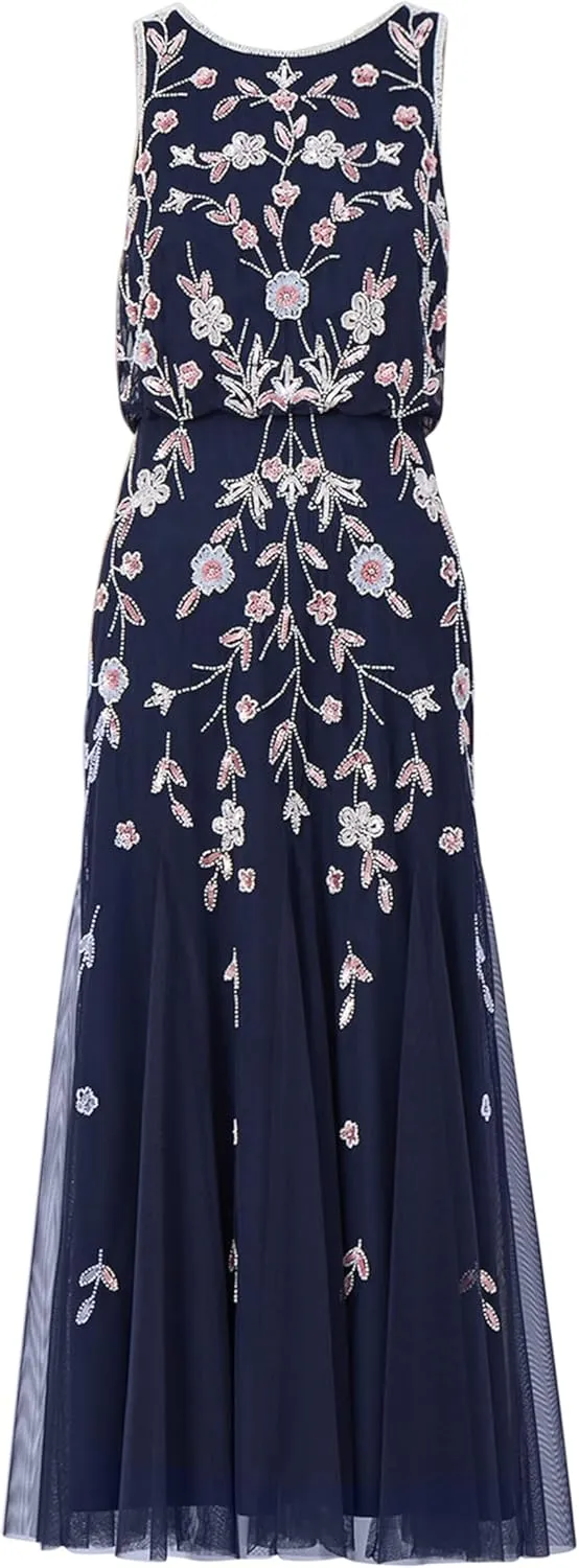 Adrianna Papell Women's Beaded Blouson Dress