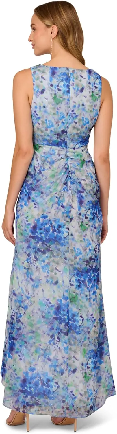 Adrianna Papell Women's Long Printed Gown