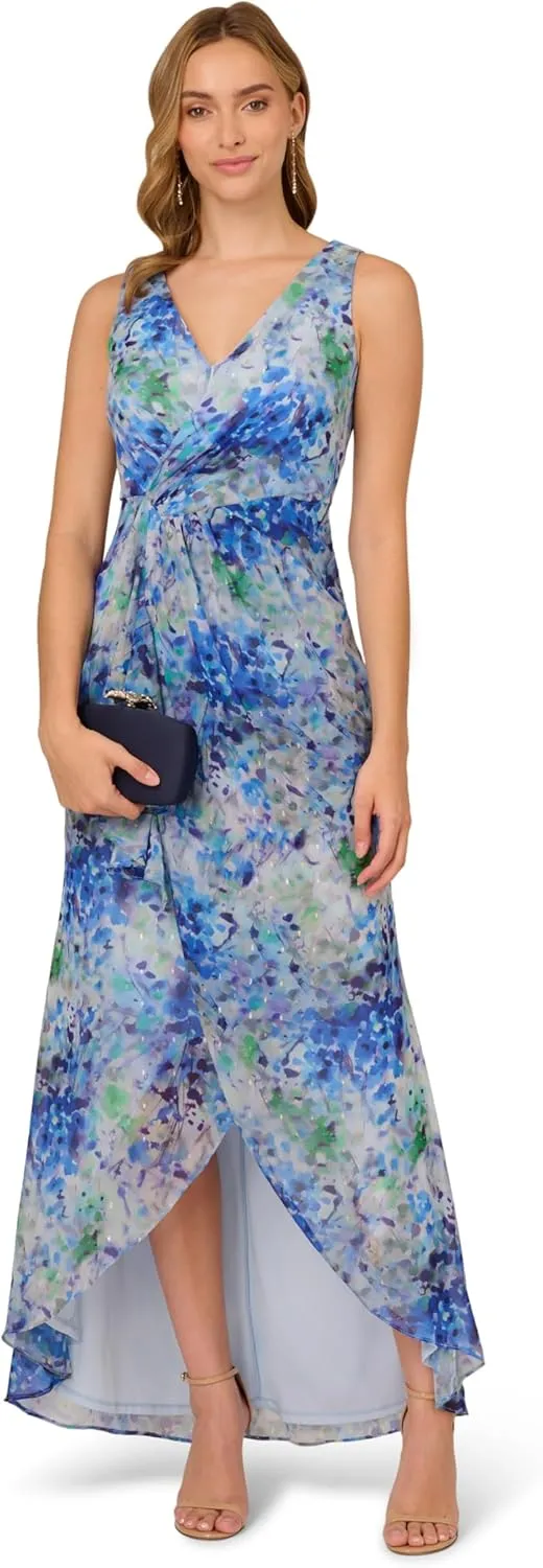 Adrianna Papell Women's Long Printed Gown