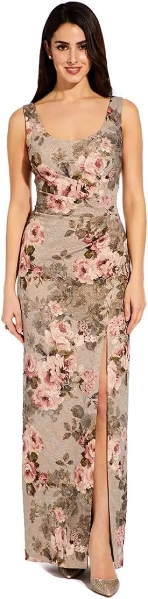Adrianna Papell Women's Matelasse Long Dress