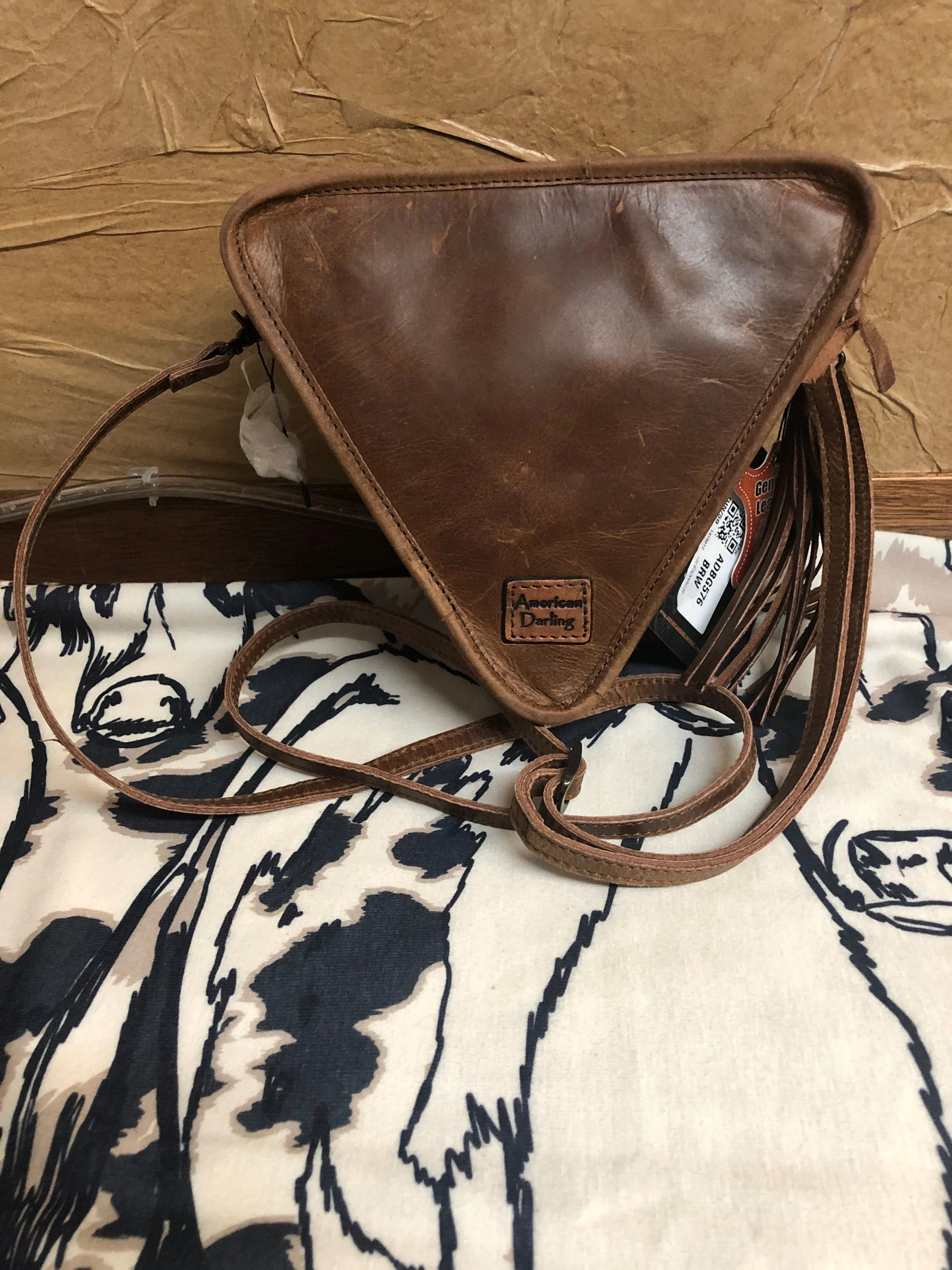 American Darling Tooled Purse with Fringe
