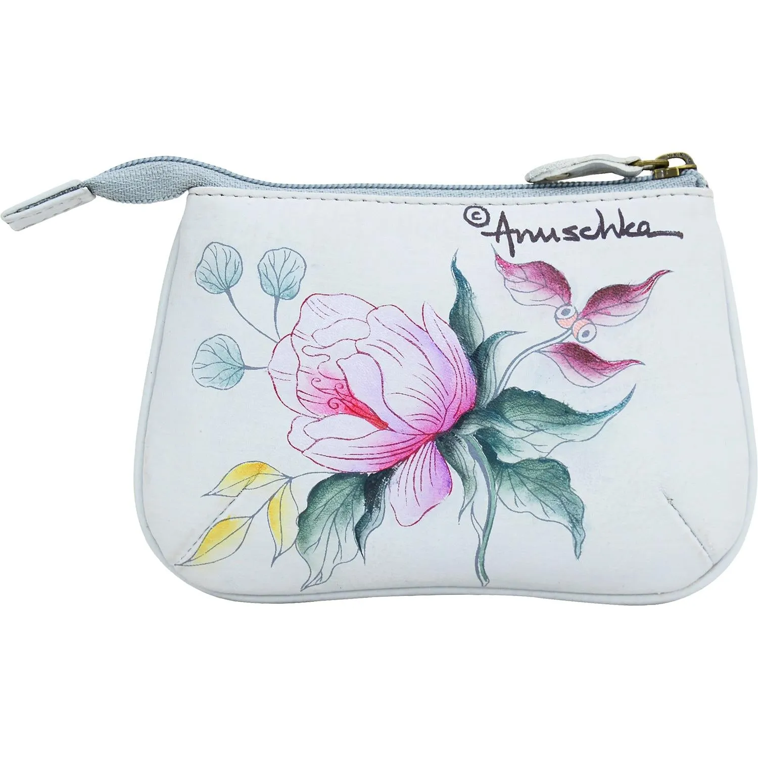 Anuschka Medium Zip Pouch Bel Fiori Leather