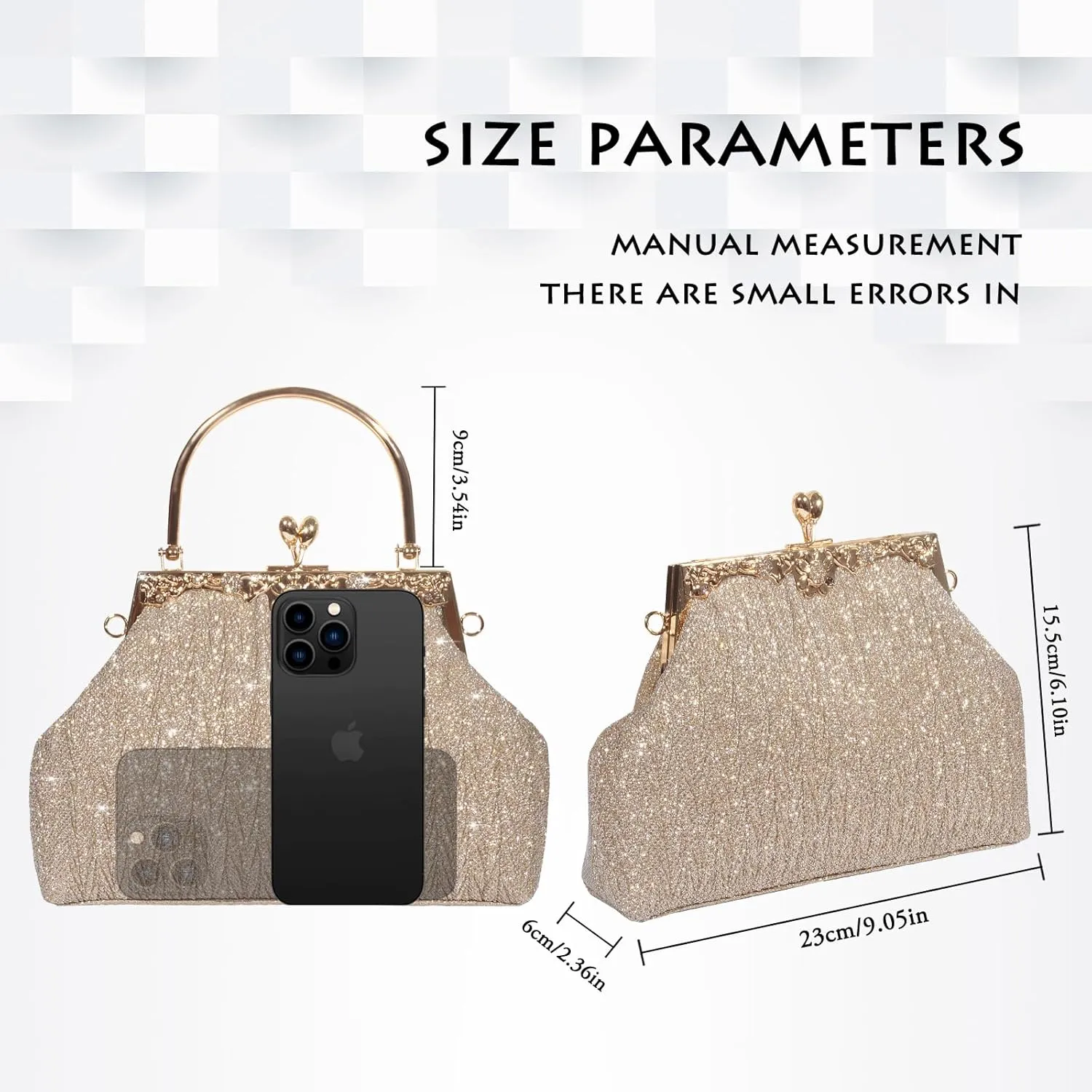 AOYUNHUI Clutch Purses for Women Evening Bags Rhinestone Bag for Wedding Prom Party