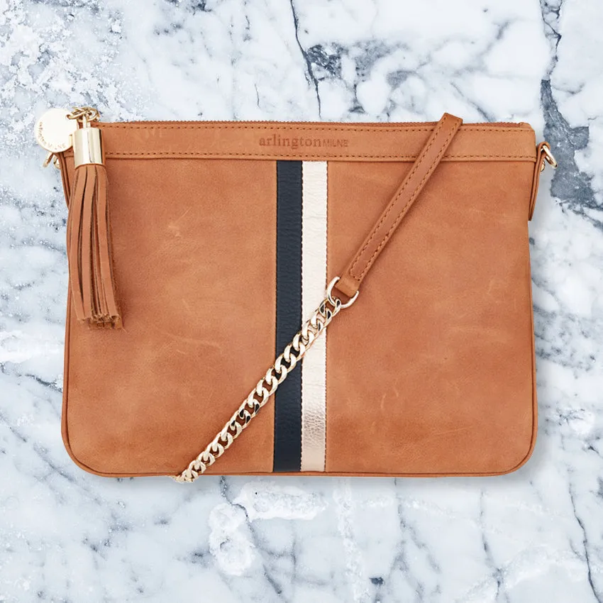 Arlington Milne Coco Clutch Special Edition, Vintage Tan Stripe