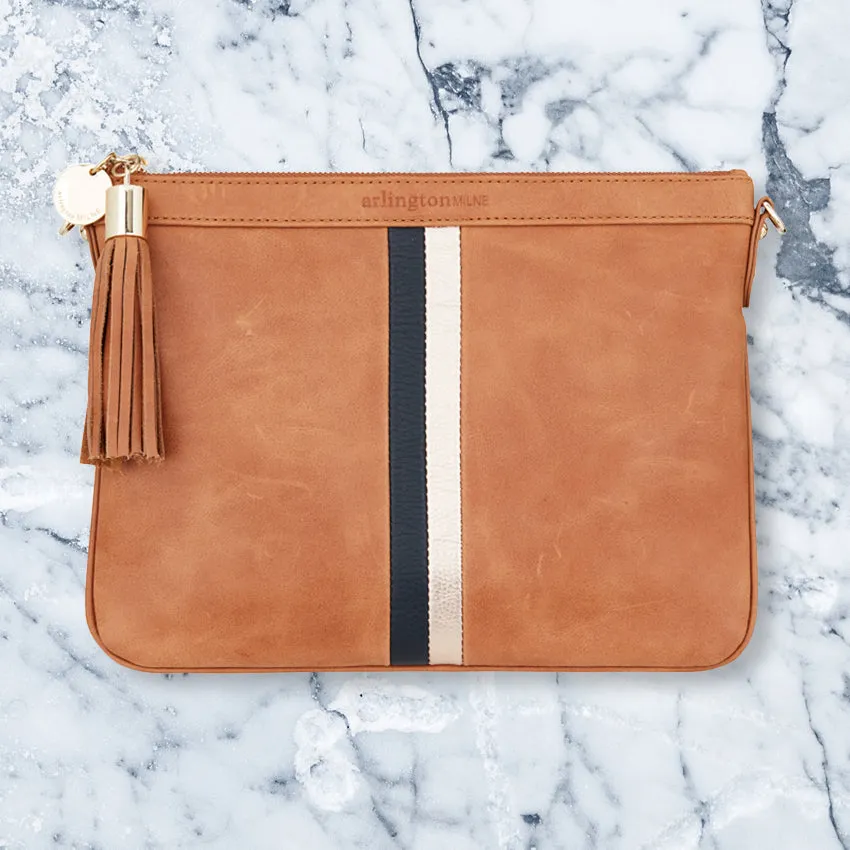 Arlington Milne Coco Clutch Special Edition, Vintage Tan Stripe