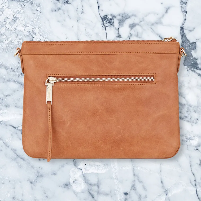 Arlington Milne Coco Clutch Special Edition, Vintage Tan Stripe