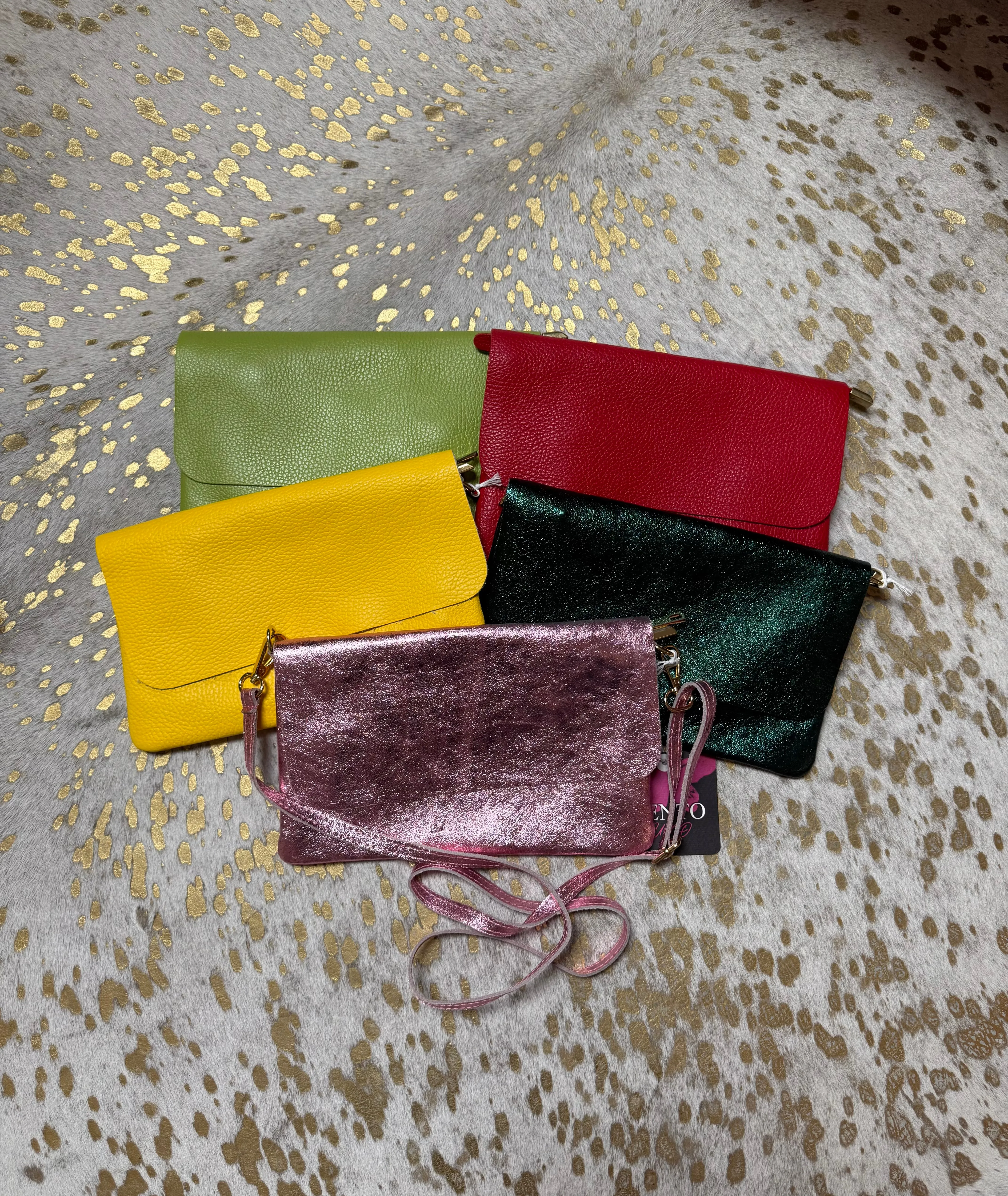 Assorted Pebble Leather Clutches