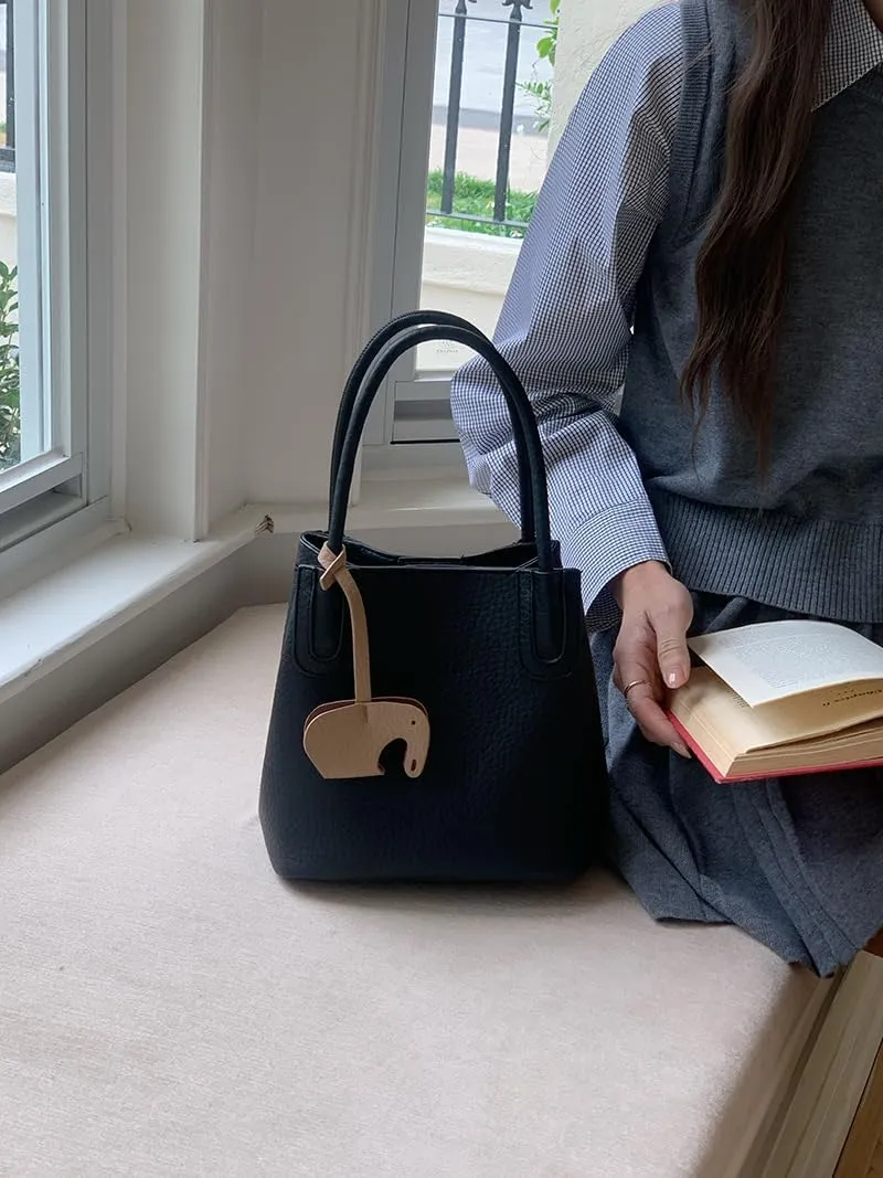 Axcone French Minimalist Bucket Handbag - Easy and Stylish for Work and Weekends