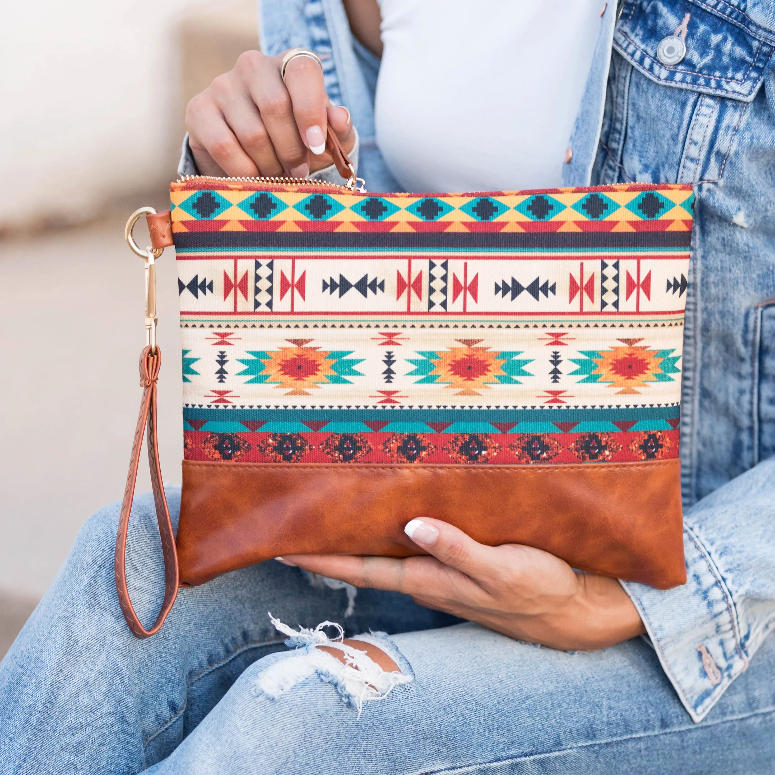 Aztec Boho Clutch