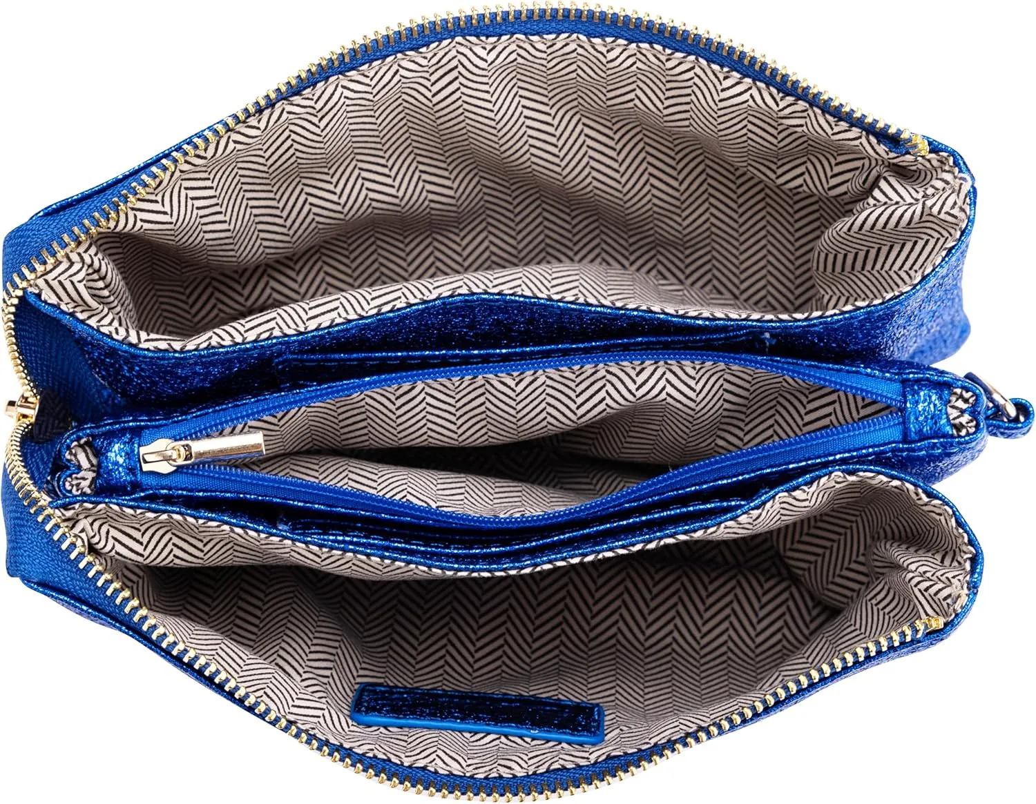 B BRENTANO Vegan Leather Multi-Pocket Crossbody Purse/Clutch with Card Slots, Removable Wristlet & Adjustable Shoulder Strap