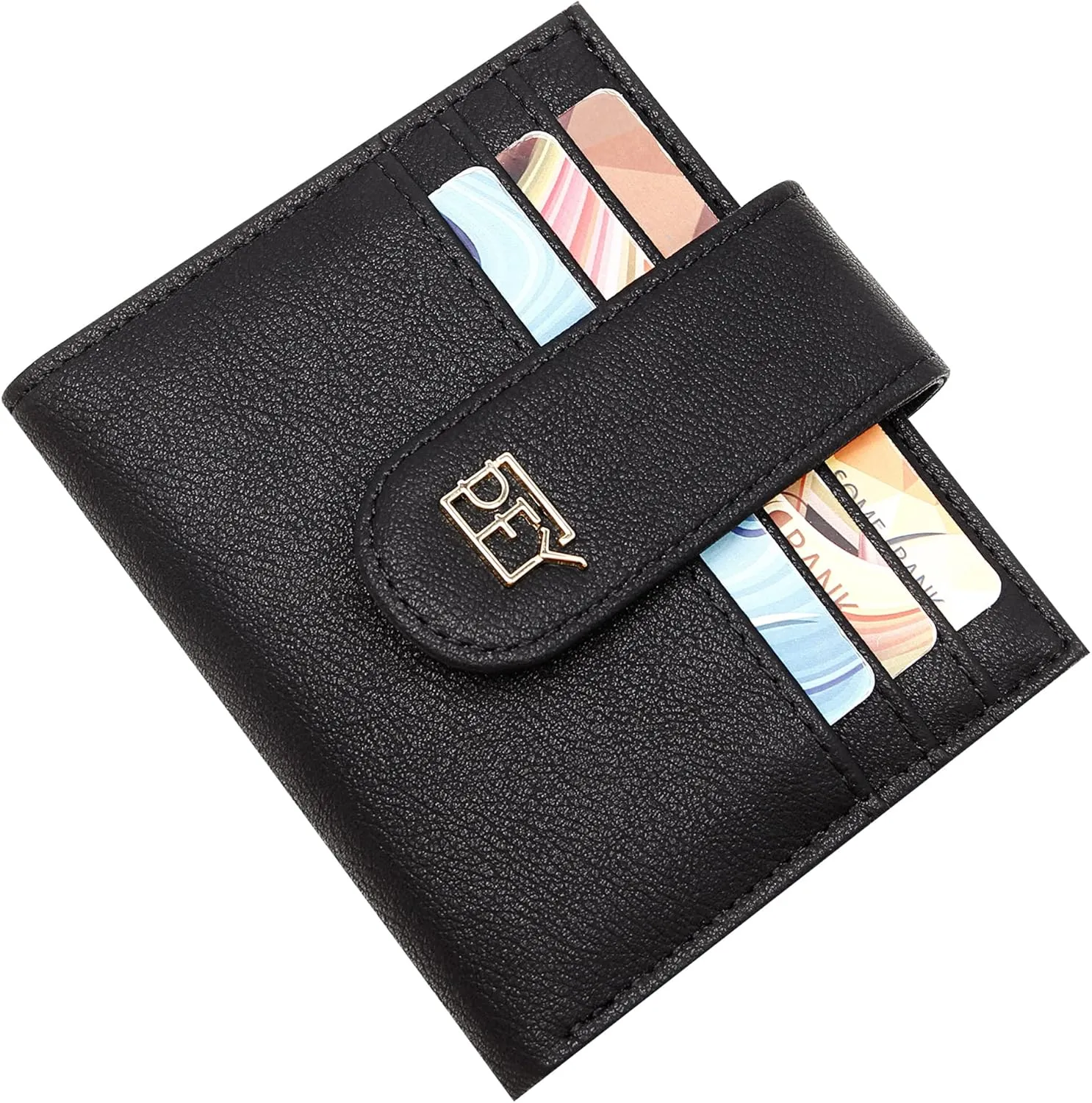 Badiya Small Wallets for Women Bifold Multi Card Case Wallet Slim Credit Card Holder with Zipper Coin Purse
