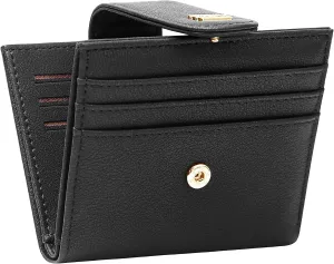 Badiya Small Wallets for Women Bifold Multi Card Case Wallet Slim Credit Card Holder with Zipper Coin Purse