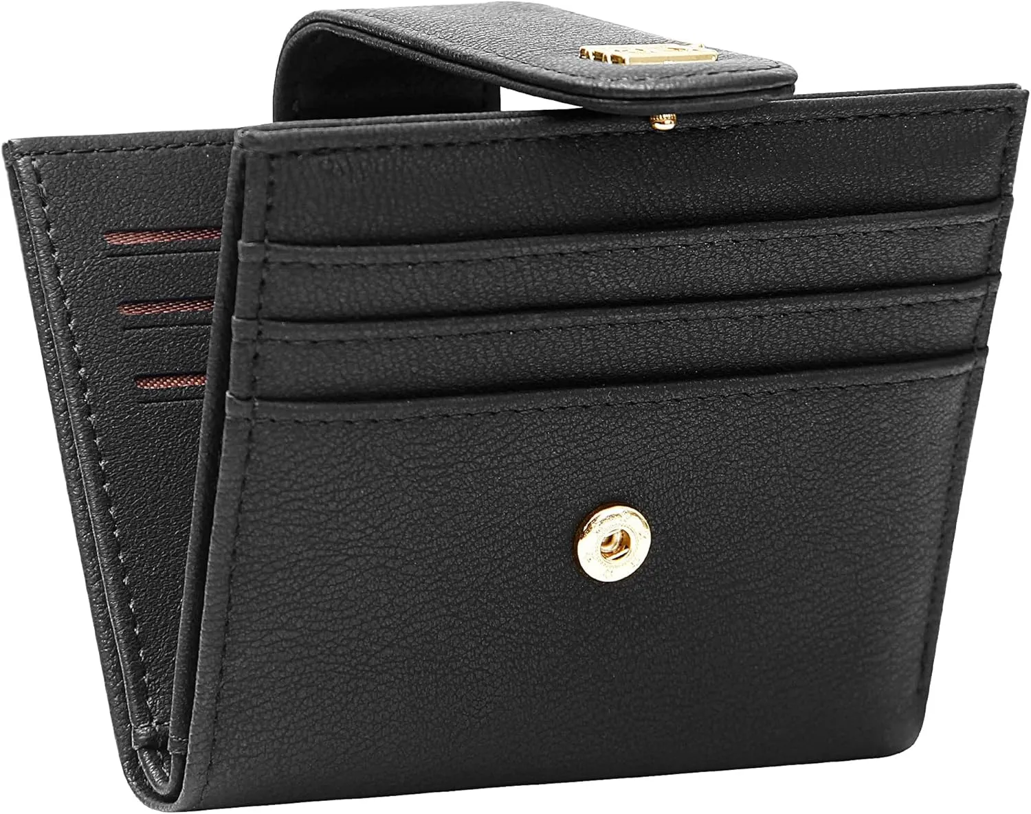 Badiya Small Wallets for Women Bifold Multi Card Case Wallet Slim Credit Card Holder with Zipper Coin Purse