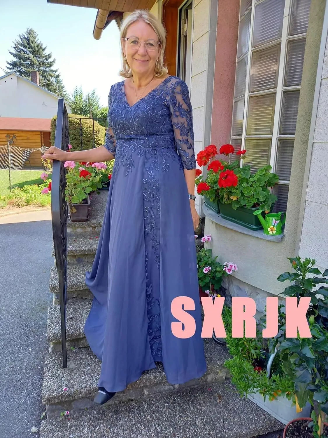 Beaded Applique Mother of The Bride Dresses for Wedding 2025 Chiffon Mother of The Groom Dress Long