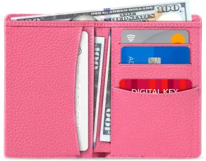 Bifold Leather Wallet - Passport Style - ID, Bank Cards and Cash, RFID BLOCKING - Unisex