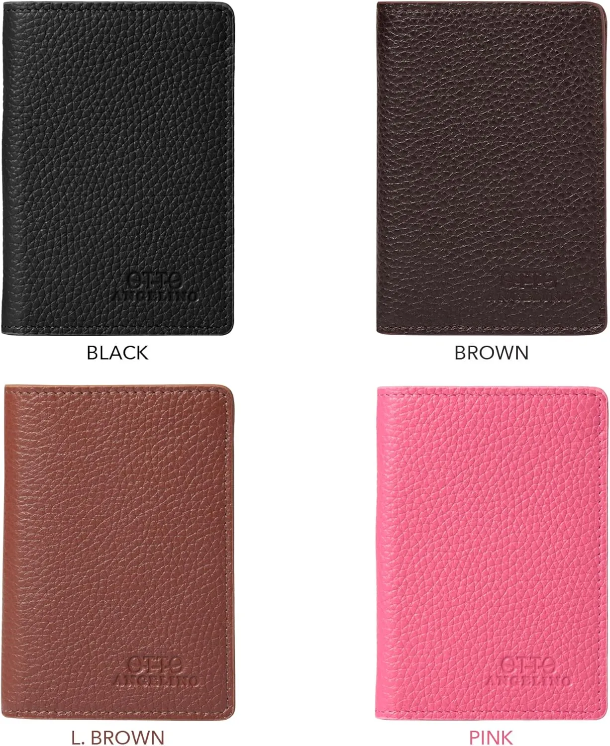 Bifold Leather Wallet - Passport Style - ID, Bank Cards and Cash, RFID BLOCKING - Unisex