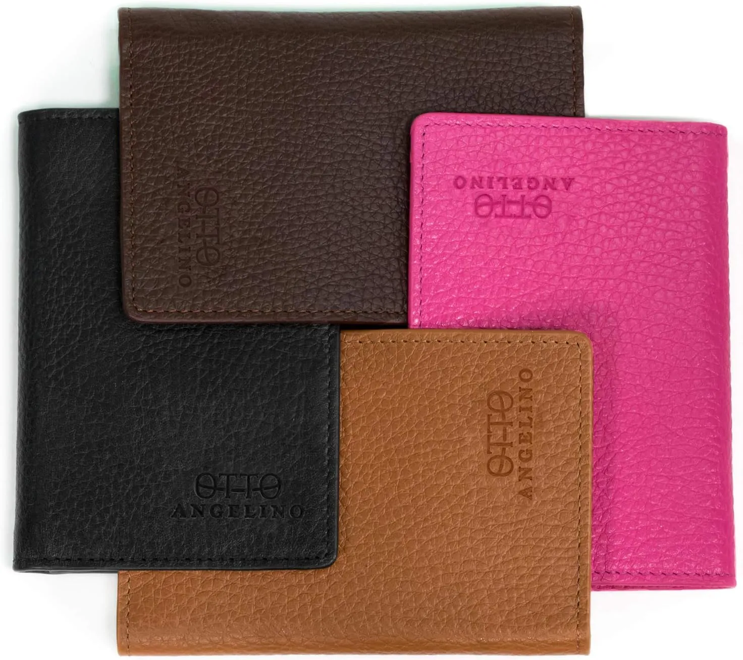 Bifold Leather Wallet - Passport Style - ID, Bank Cards and Cash, RFID BLOCKING - Unisex