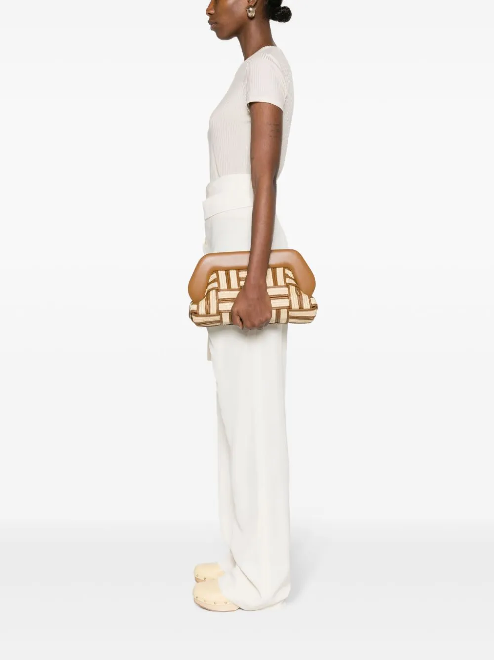 Bios weaved straw clutch bag