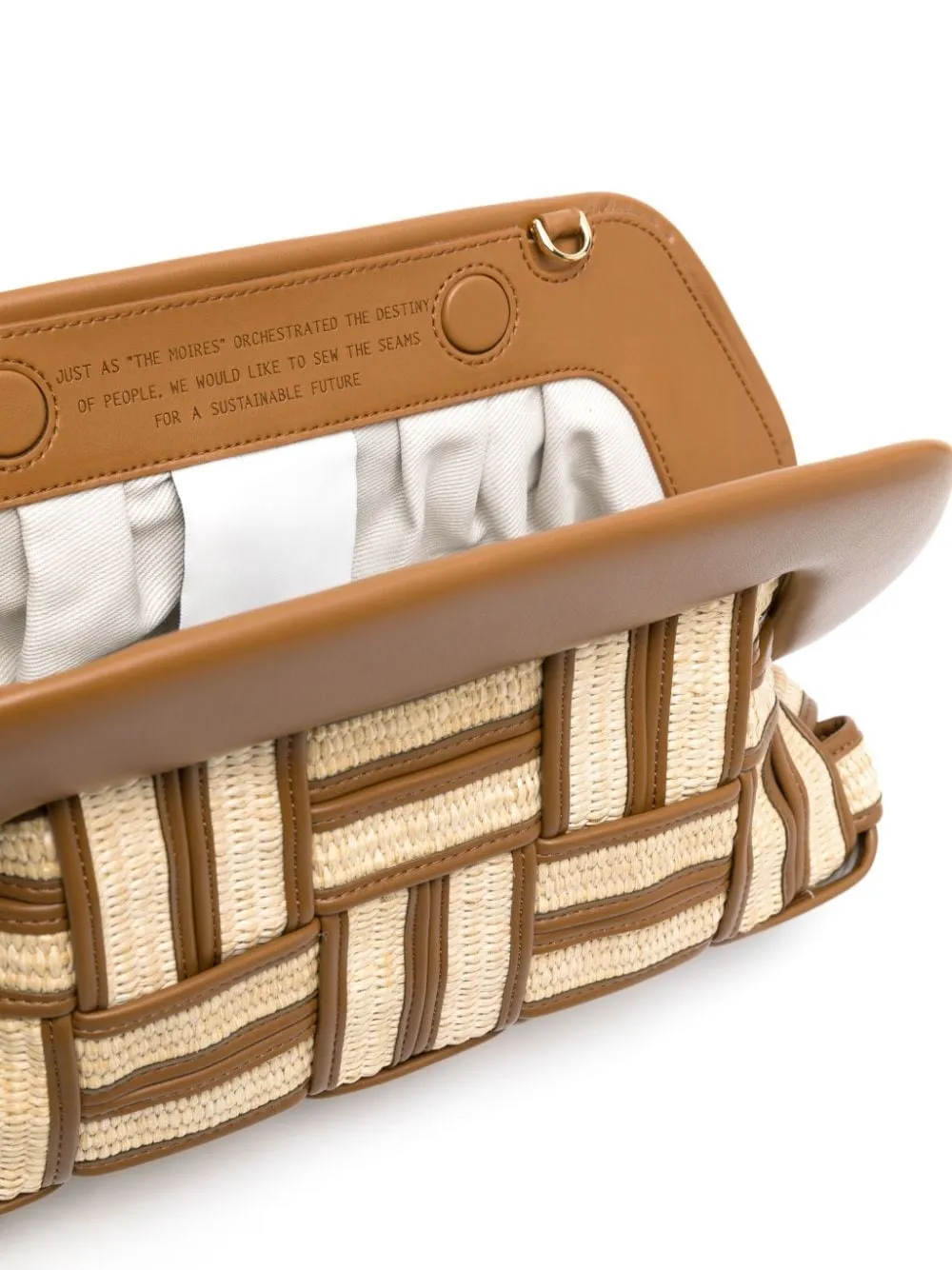 Bios weaved straw clutch bag
