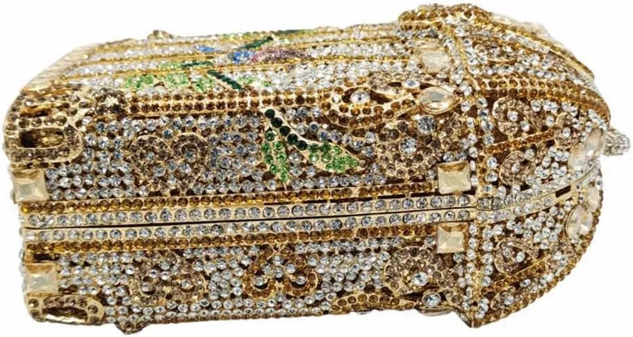 Bird Cage Rhinestone Evening Bag Sparkly Crystal Clutch Purse Wedding Handbag Prom Party Shoulder Bags