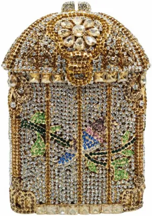 Bird Cage Rhinestone Evening Bag Sparkly Crystal Clutch Purse Wedding Handbag Prom Party Shoulder Bags
