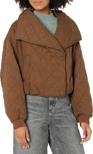 [BLANKNYC] Womens Cropped Tencel Quilted Jacket