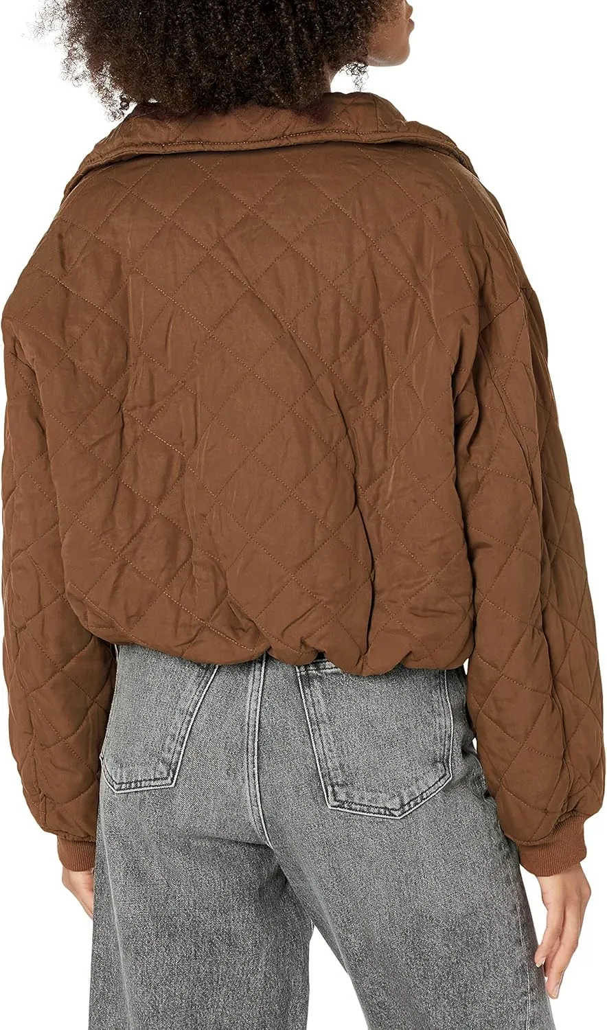 [BLANKNYC] Womens Cropped Tencel Quilted Jacket