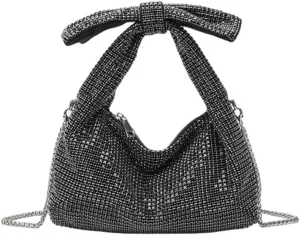Bling Rhinestone Purse Bags Dumpling Clutch Purses for Women Formal Wedding Party Prom Evening Handbags