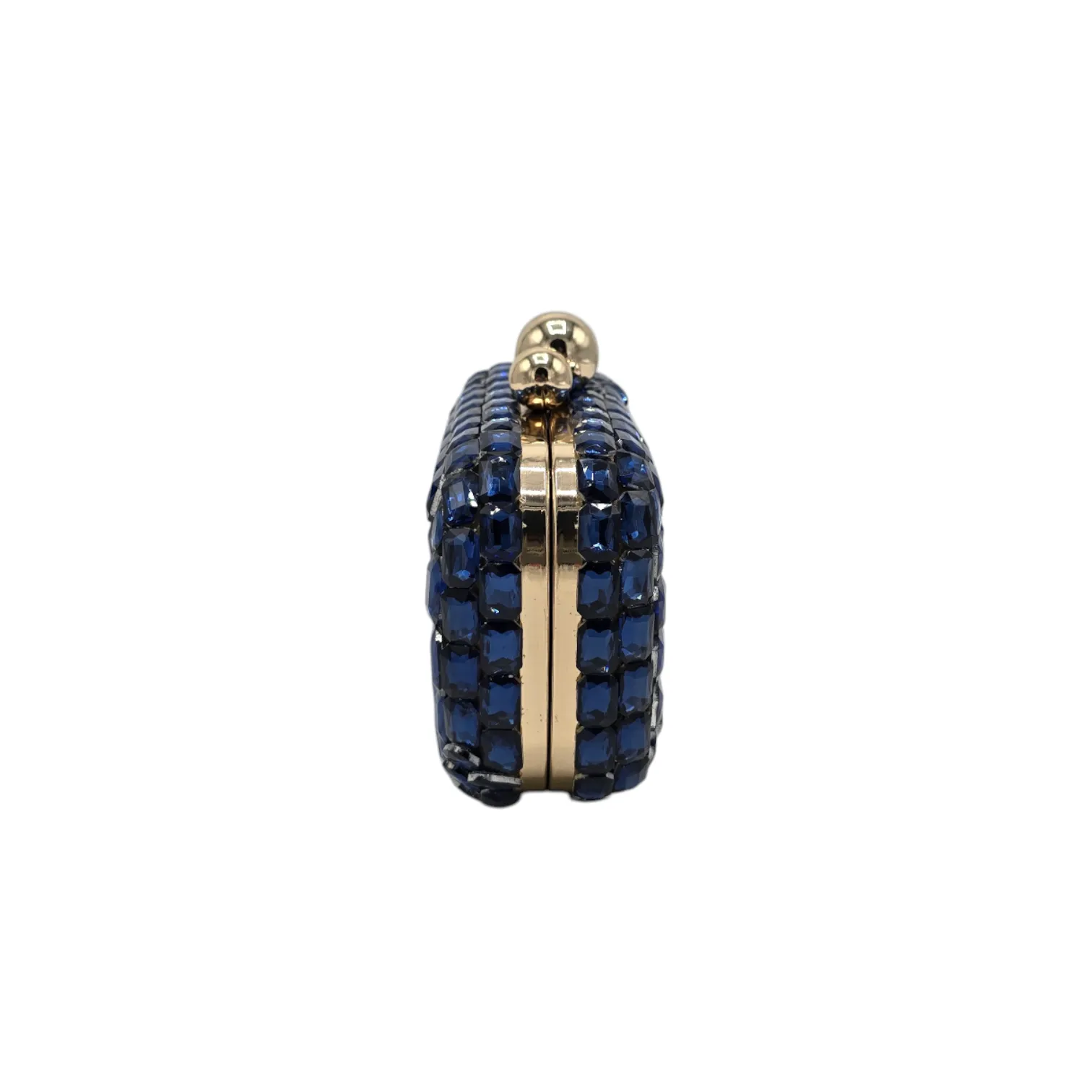Blue Glass Stone Clutch