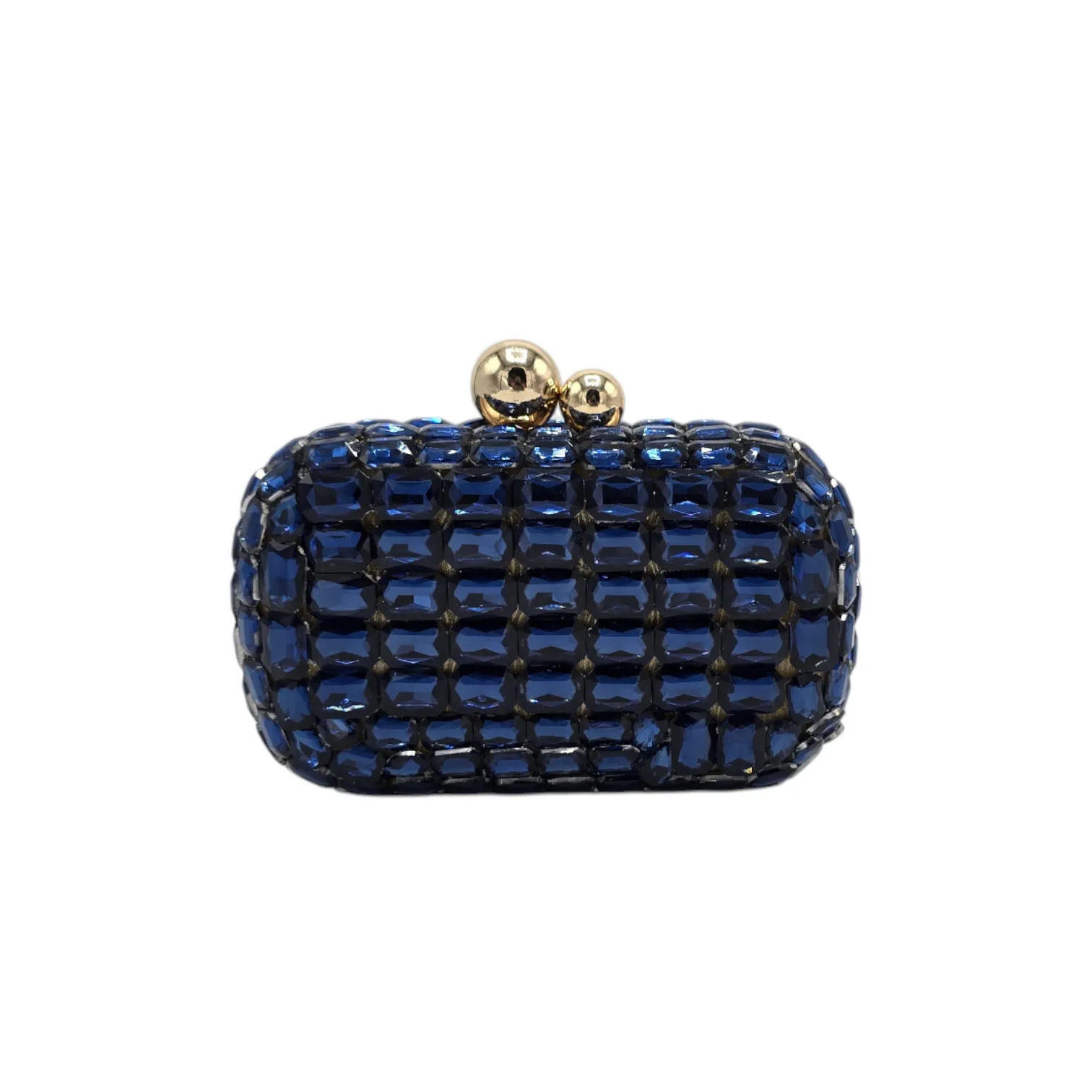 Blue Glass Stone Clutch