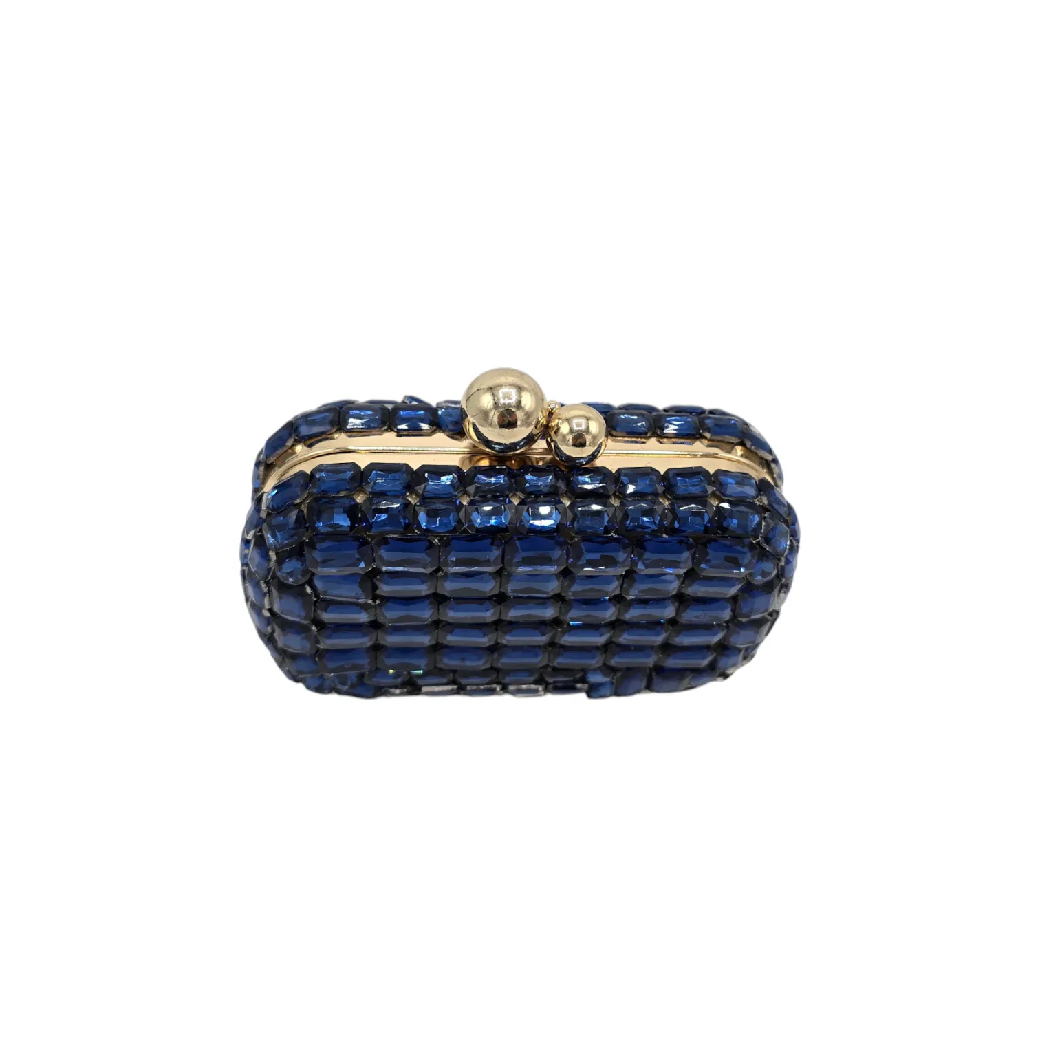 Blue Glass Stone Clutch