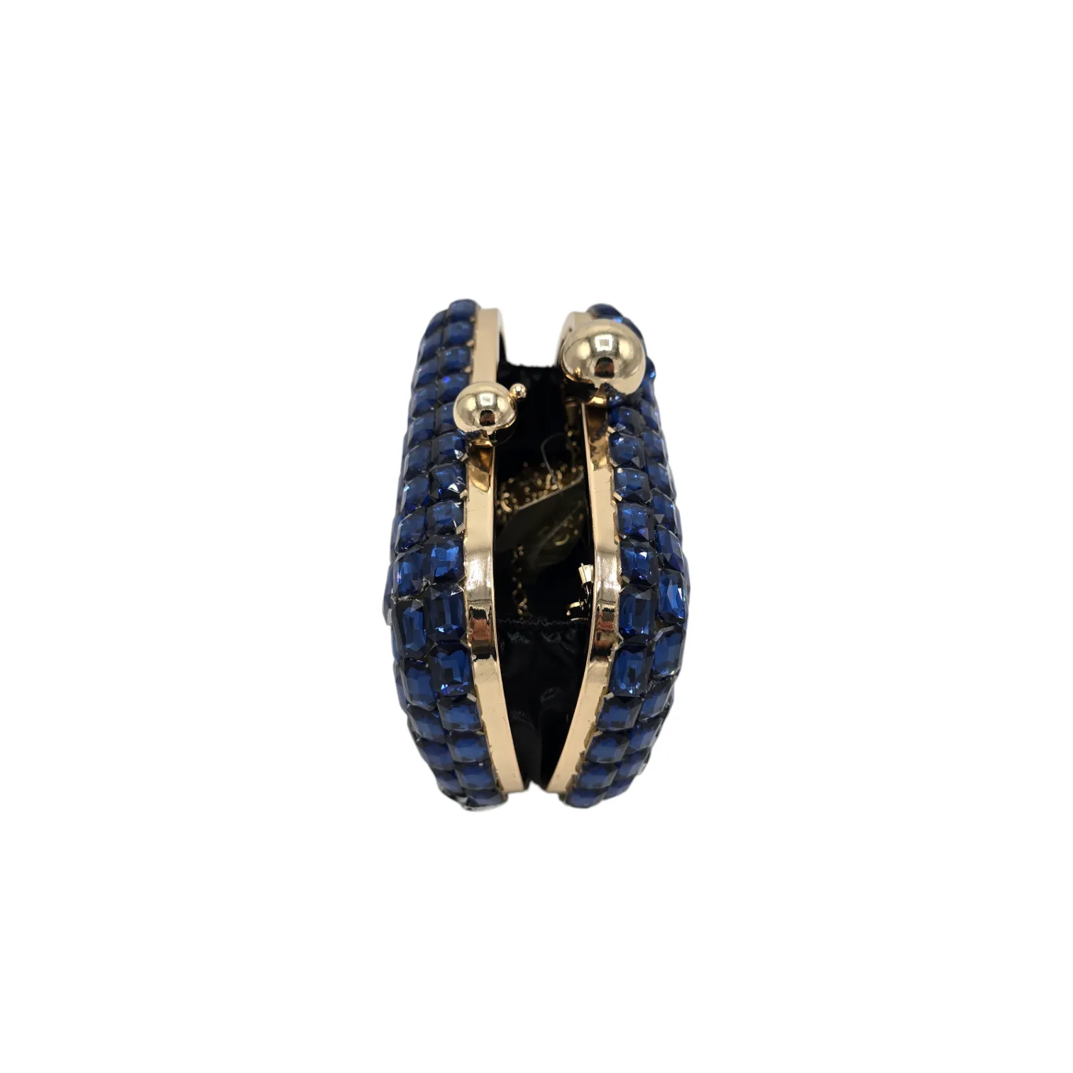 Blue Glass Stone Clutch