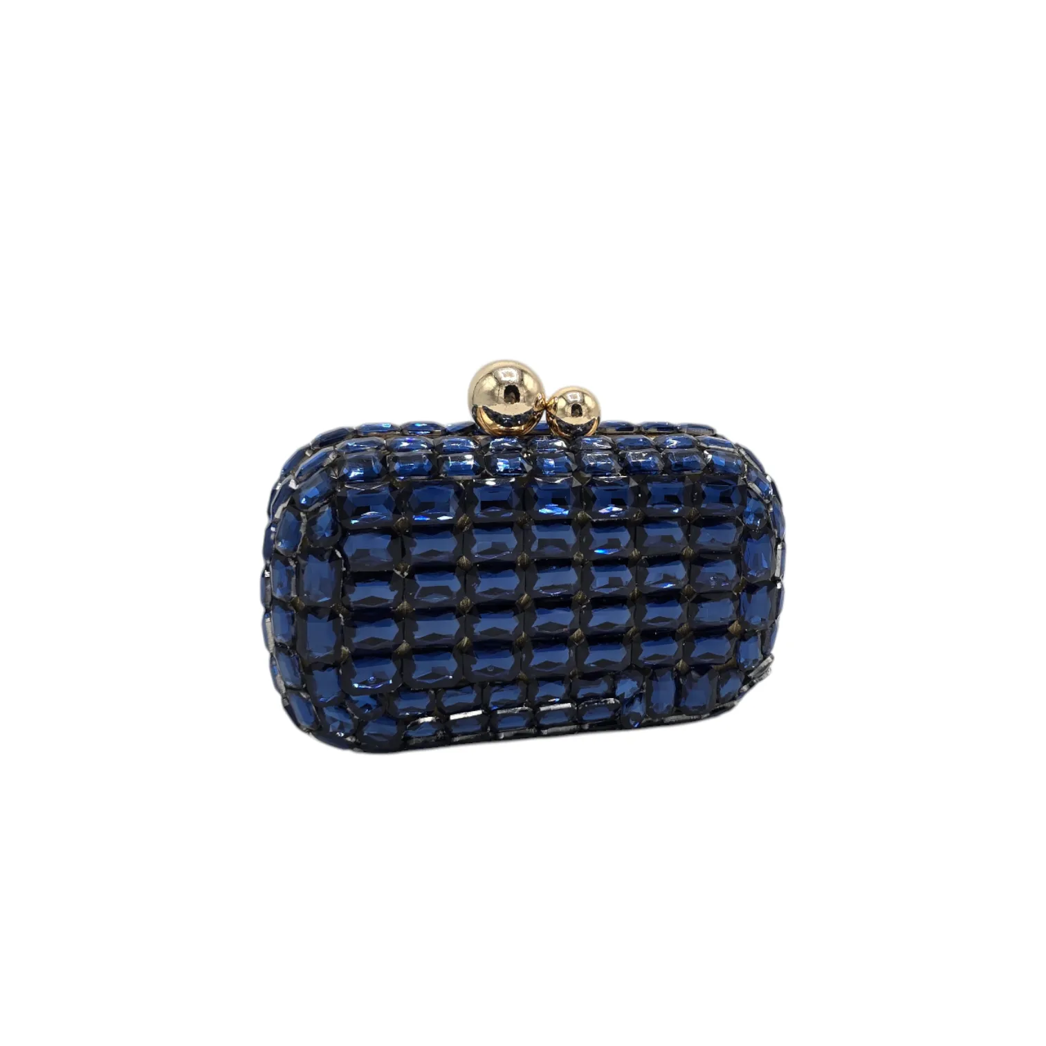 Blue Glass Stone Clutch